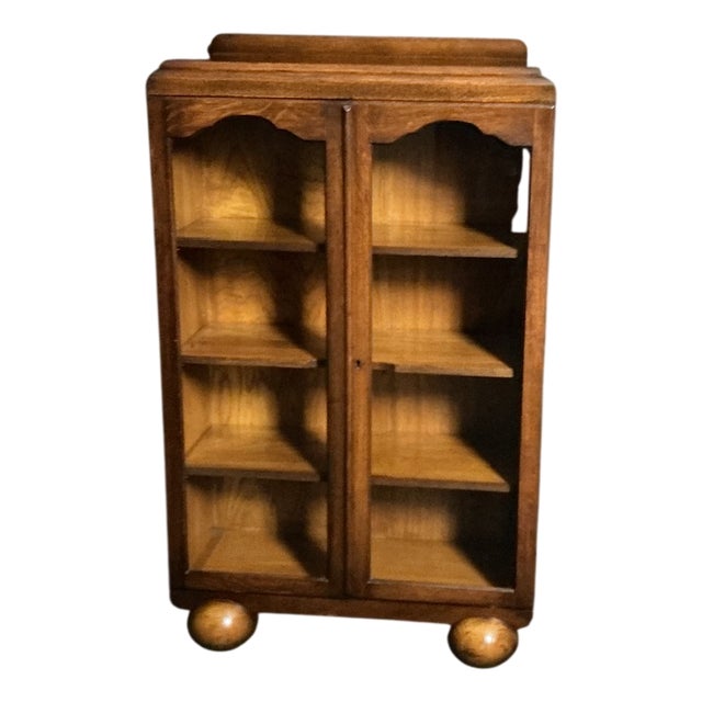 Art Deco Oak Bookcase, 1935 For Sale