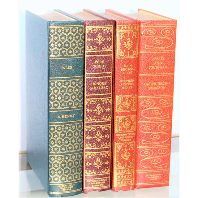 24k Gold Embossed Decorative Library Books Set of 4 Chairish