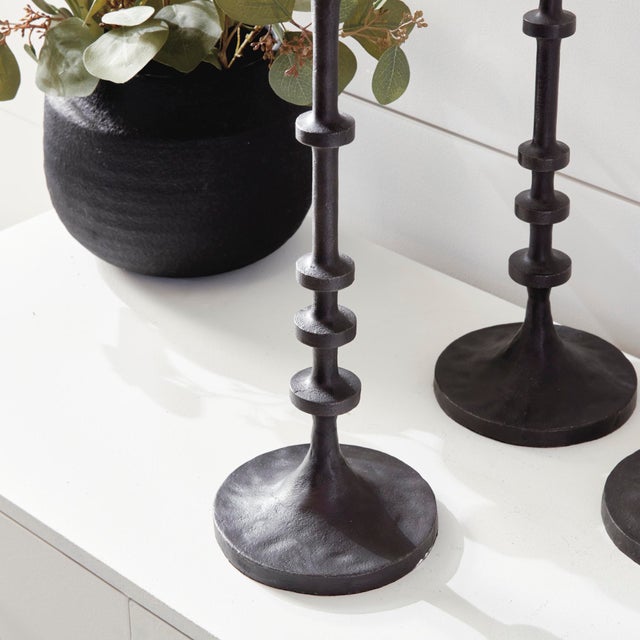 Kenneth Ludwig Chicago Abacus Candle Stands, Set of 3 For Sale - Image 4 of 5