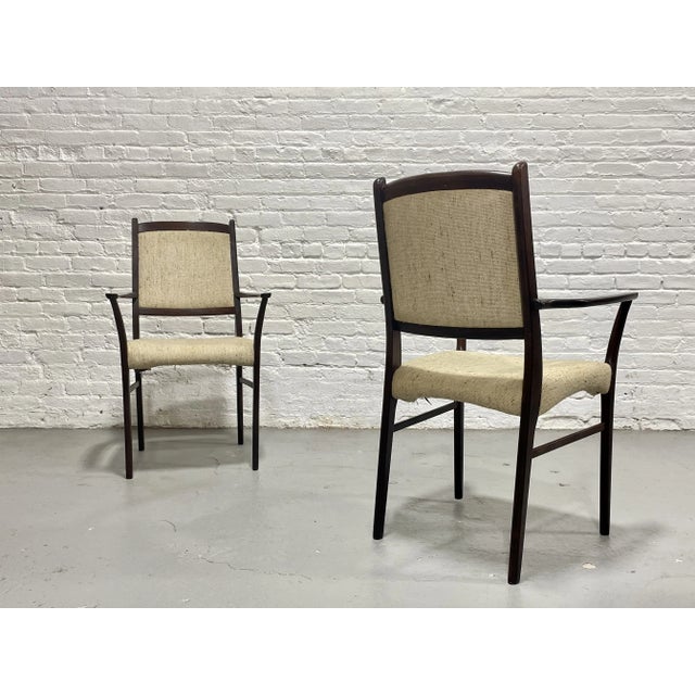 Danish Mid Century Modern Rosewood Dining Chairs, a Pair For Sale - Image 11 of 12