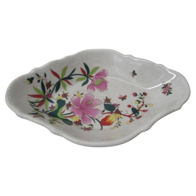 1990s Large Chinese Export Catchall Oval Decorative Dish For Sale - Image 5 of 6