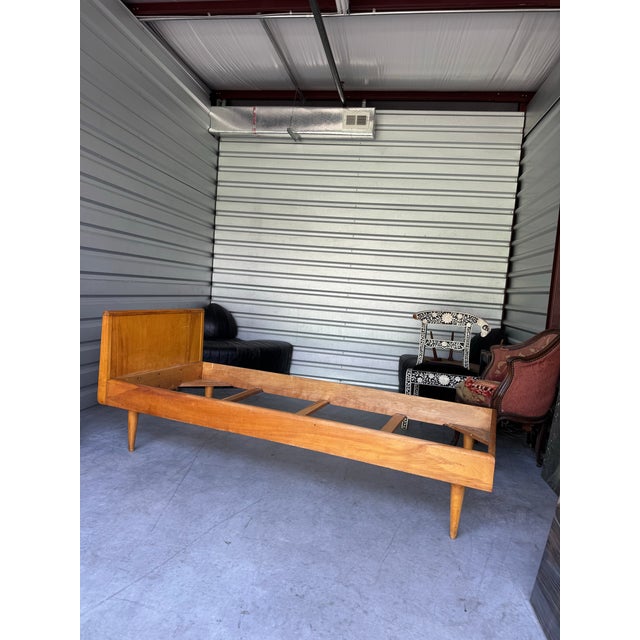 Mid-Century Modern 1960s Mid Century Modern Maple Wood Daybed For Sale - Image 3 of 10