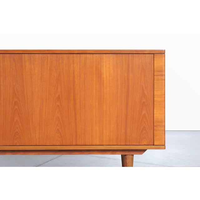 Hornslet Møbelfabrik Mid-Century Modern Teak Tambour Door Credenza by Hornslet Mobelfabrik For Sale - Image 4 of 12