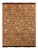 Rug & Kilim Classic Pictorial Folk Art Style Runner, Beige-Brown, Orange Border, 3x8 For Sale