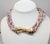 Metal Vintage 1981 Napier Goldtone Faux-Mother of Pearl Beaded Bow Necklace For Sale - Image 7 of 7