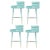 Set of 4 Marshmallow bar stools, Royal Stranger Dimensions: 100 x 70 x 60 cm Materials: Velvet upholstery, brass Available...
