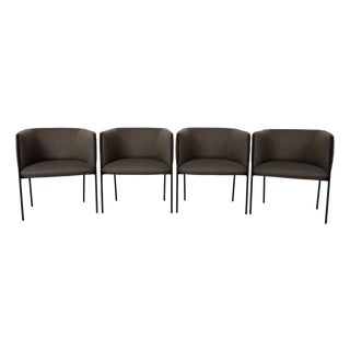 Sepal Chairs with Black Steel Frames and Fiord Upholstery from Kvadrat by Luca Nichetto for Wendelbo, Set of 4 For Sale