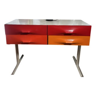 DF2000 Double-Sided Console Table with Six Drawers by Raymond Loewy, 1970s For Sale