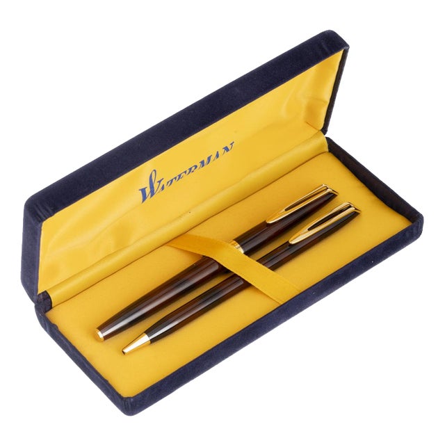 Vintage Waterman Pen Set, Set of 2 For Sale