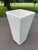 1980s Vintage Pottery Barn Large Glossy White Geometric Ceramic Vase – Modern Minimalist Sculptural Vessel For Sale - Image 5 of 12