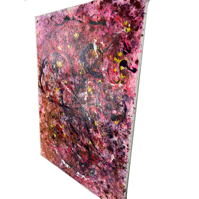 Galactic Expressions - Abstract Expressionist Composition in Acrylic on Canvas Bold abstract composition by California...