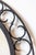 French Mid 20th Century French Iron Arching Mirror with Openwork S-Scroll Motifs and Foliage Crest For Sale - Image 3 of 8