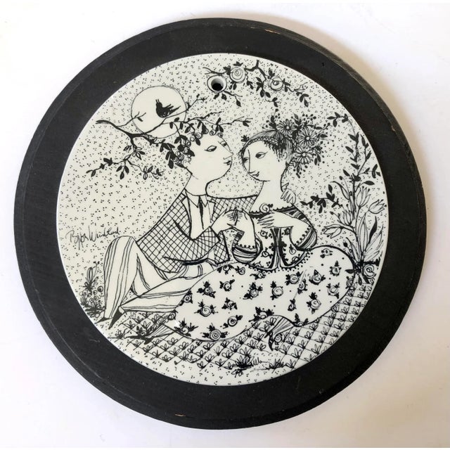 Mid-Century Modern Bjorn Wiinblad Danish Wall Plaque/Trivet For Sale - Image 3 of 3