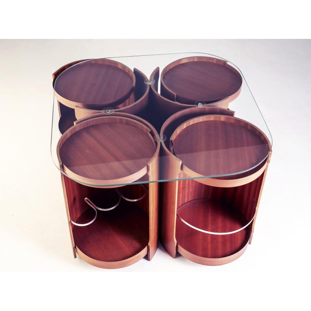 Model 0635 Modular Coffee Table by Dřevotvar Nová Paka, 1977 For Sale - Image 4 of 9