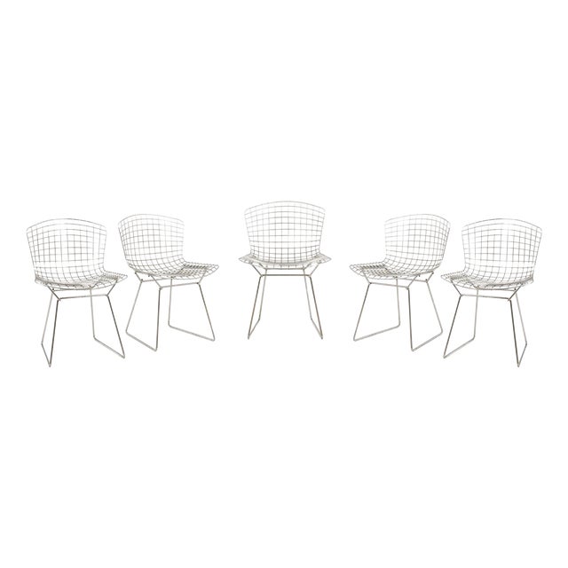 Vintage Chairs by Harry Bertoia for Knoll, 1970s, Set of 5 For Sale