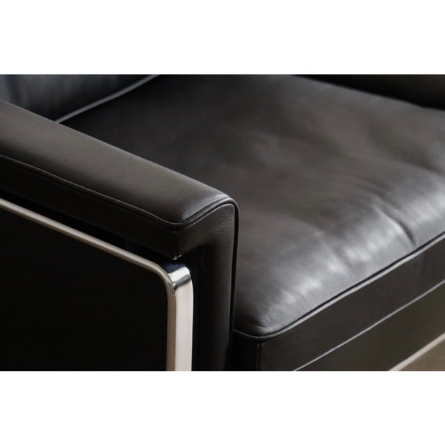 1960s Vintage Model 6912 Two-Seater Sofa in Black Leather by Horst Brüning for Kill International, Germany, 1967 For Sale - Image 5 of 13