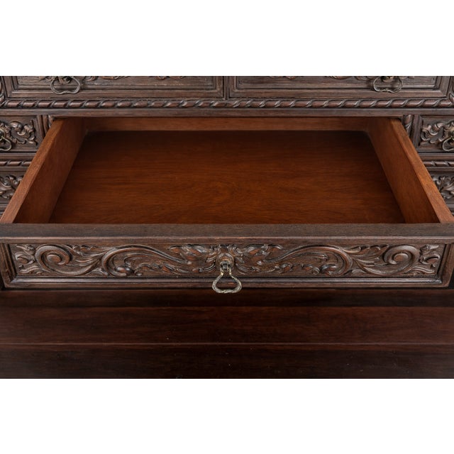 Antique European Oak & Iron Cabinet / Armoire, 18th-Century Style For Sale - Image 4 of 6