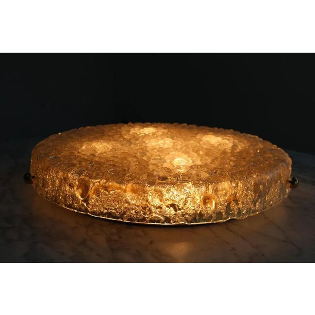 Large Space Age Ceiling Lamp in Bubble Glass & Ice Glass from Hillebrand, 1970s For Sale - Image 6 of 11