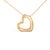 Contemporary Gold Vermeil Diamond Accent Heart Pendant Necklace For Sale - Image 3 of 6