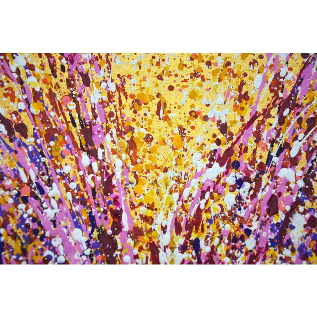 Early 21st Century Expression on Gold 23.Modern Original Hand Painting. For Sale - Image 5 of 10