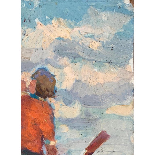 Campaign Socialist Realism Oil Painting, Ukrainian Artist, 1960s For Sale - Image 3 of 6