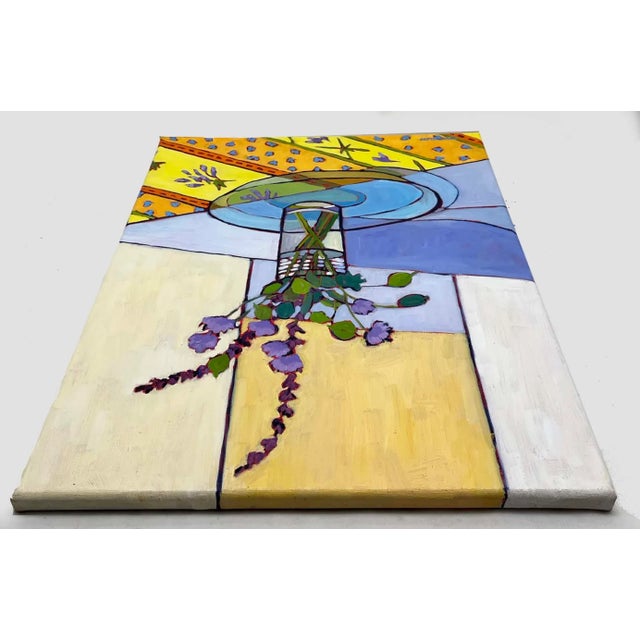 2020s "Sipping Wildflowers" Contemporary Original Fauvist Still Life Painting by Catherine Martzloff For Sale - Image 5 of 8