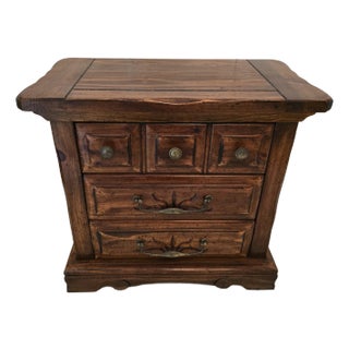1970s Vintage Ethan Allen Style 1970s Exotic Wood Cabinet For Sale