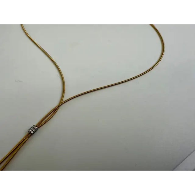 Metal Marco Bicego 18k Yellow Gold and Diamond Santorini Necklace For Sale - Image 7 of 12