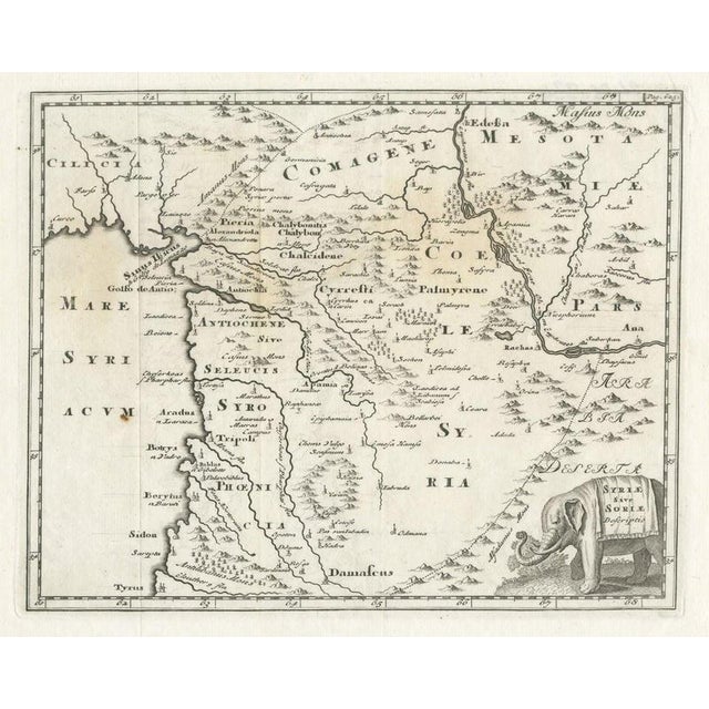 Antique Map of Ancient Syria with Elephant Cartouche by Cluver, 1697 For Sale - Image 12 of 12