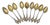 Coffee Spoons in Gilded Silver and Embossed Scrolls, Set of 9 For Sale