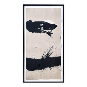 Large Framed Abstract Ink Painting by Qin Feng