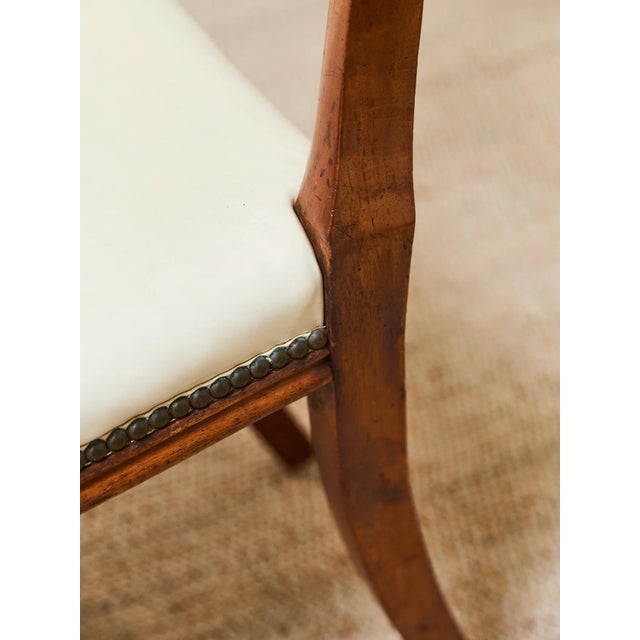 Wood 1940’s Carved Sweetheart Chairs Set of Six For Sale - Image 7 of 10