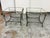 Design Plus Gallery presents a Pair of Vintage Hollywood Regency Glass Top Lion Head Accent Tables. They have metal...