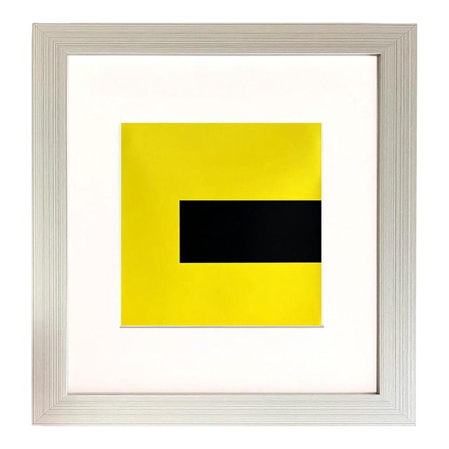 Ellsworth Kelly 1999 Black Yellow 8 Framed Reproduction For Sale