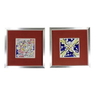 Ceramic Tiles by Salvador Dalì, Spain, 1954, Set of 2 For Sale
