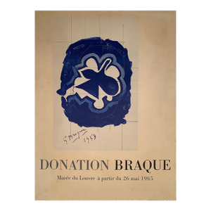 Donation Braque, Musee du Louvre, a partir du 26 mai 1965 Poster, Gallery Poster, 1965