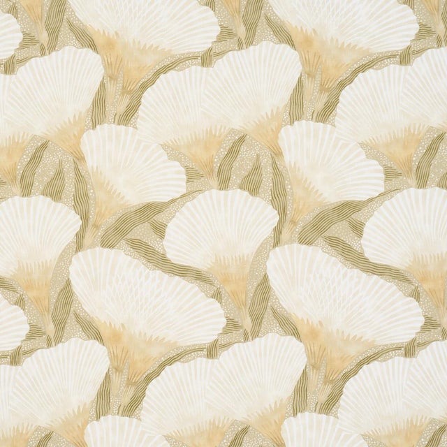 Schumacher Constance Fabric In Olive For Sale