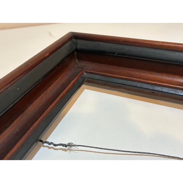 Antique Victorian Wood Walnut Picture Frame 13x15 c.1880 For Sale In Philadelphia - Image 6 of 12