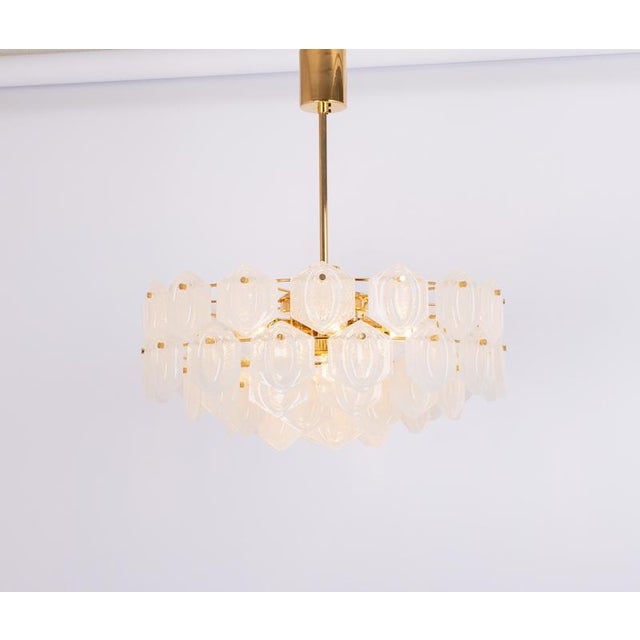 Gold Gilt Brass and Crystal Glass Chandelier from Kinkeldey, Germany, 1970s For Sale - Image 8 of 18