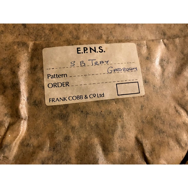 1970’s Vintage/New Oval Platter With Bead Pattern, Applied Border Silverplated For Sale - Image 10 of 11