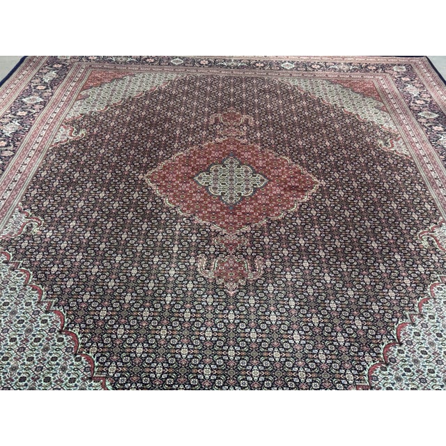 9ft 10in × 12ft 10 in Tabriz Persian Woo Area Rug For Sale - Image 11 of 12