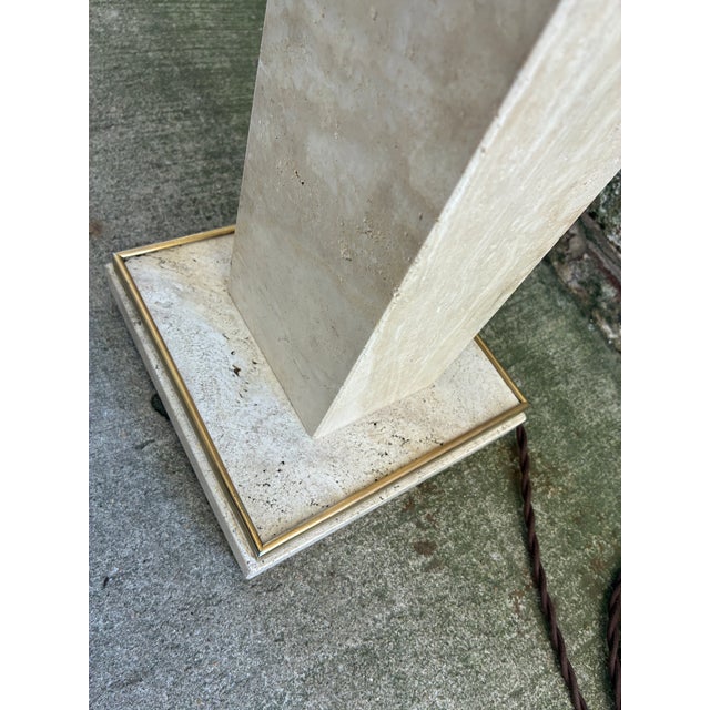 Vintage Travertine Lamp, France For Sale - Image 13 of 13