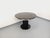 Vintage Round Dining Table in Black Wood-Effect Melamine and Chrome Metal, Space Age/1970s Style, with Integrated Extension For Sale - Image 12 of 18