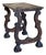 Side Table of Walnut with Carved Lyre Legs and Top, Spanish, 19th Century For Sale