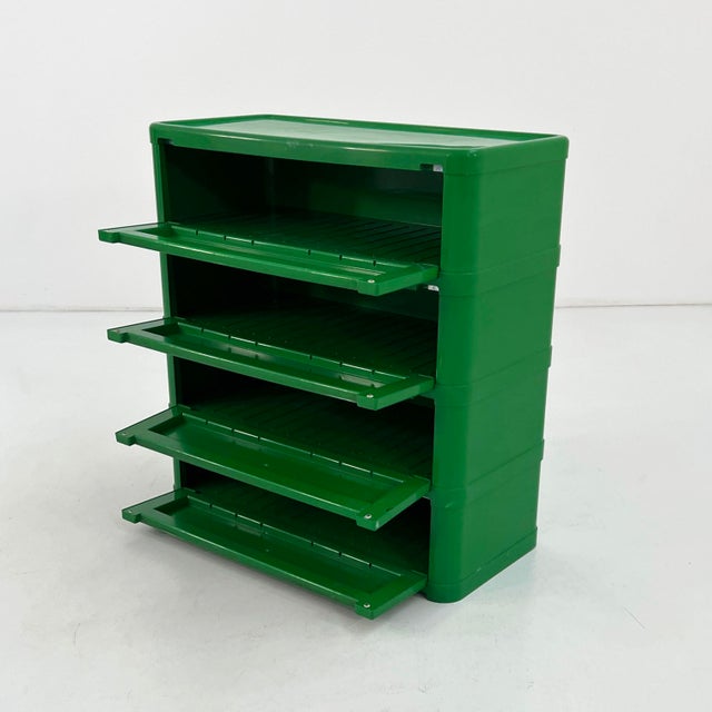 Green Chest of Drawers Model 4964 by Olaf Von Bohr for Kartell, 1970s, in Good conditions. Designed 1970 to 1979 This...