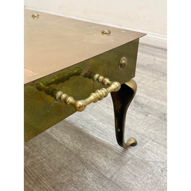 1960s Hollywood Regency Brass Coffee Table For Sale - Image 5 of 11