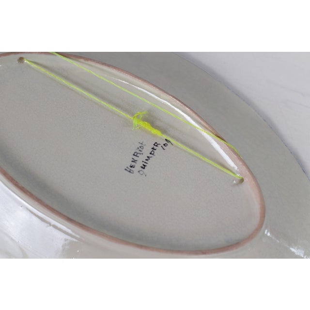 Mid-Century French Henriot Quimper Oval Platter For Sale - Image 10 of 11