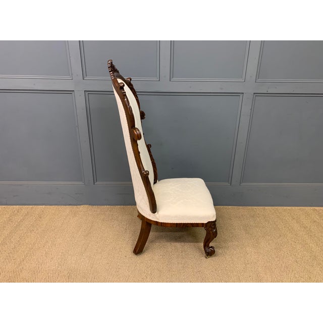 Victorian Rosewood High Back Chair, 1870 For Sale - Image 10 of 14