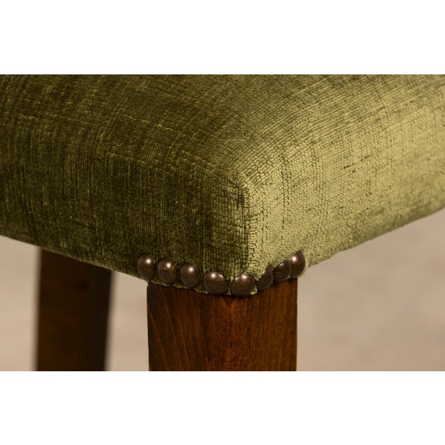 A distinctive set of six French Art Deco dining chairs dating to the 1930s, sourced in Provence, France. Crafted in richly...
