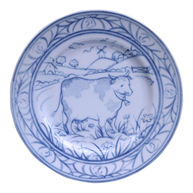 Williams Sonoma Brittany Cow Salad/Dessert Plate For Sale